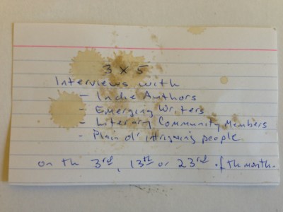 Interviews of authors and other interesting people.